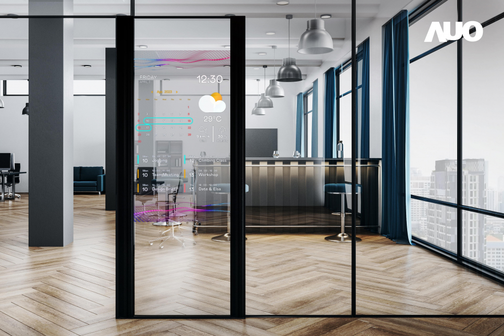 60吋Micro LED透明窗屏显示器，可依需求调整并延伸应用于不同场域，包括汽车侧窗或家庭玄关、智慧橱窗、商业展示等面向，提供丰富的信息娱乐内容